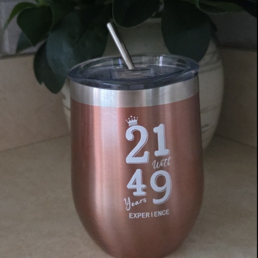 NEW 70th Birthday Wine Tumbler